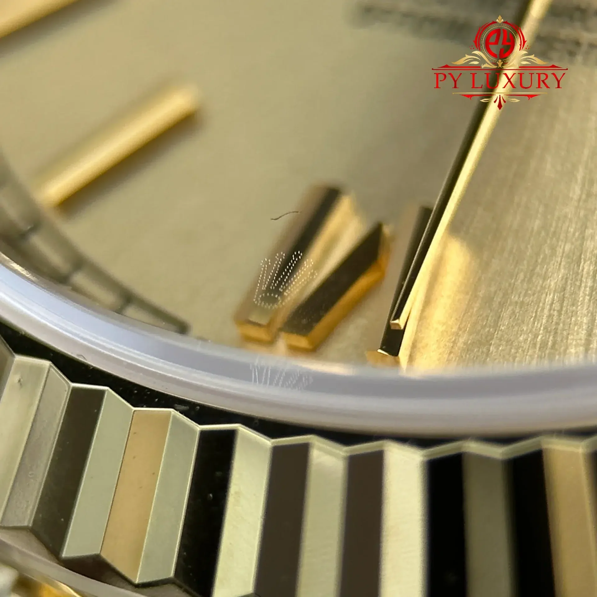 Rolex Day-Date 228238 Yellow Gold Champagne Roman Dial 1:1 Top Quality Replica 210g RC Factory 40mm - 图片 7