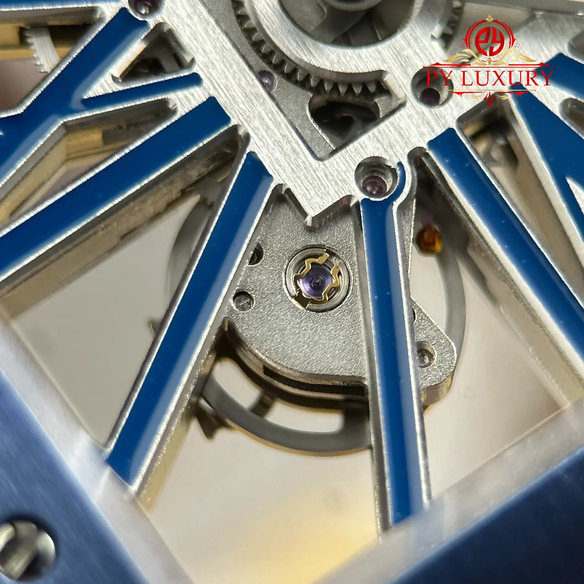 Cartier Santos De Cartier Skeleton Blue WHSA0026 Large Model Super Clone MLF 39.8mm - 图片 7