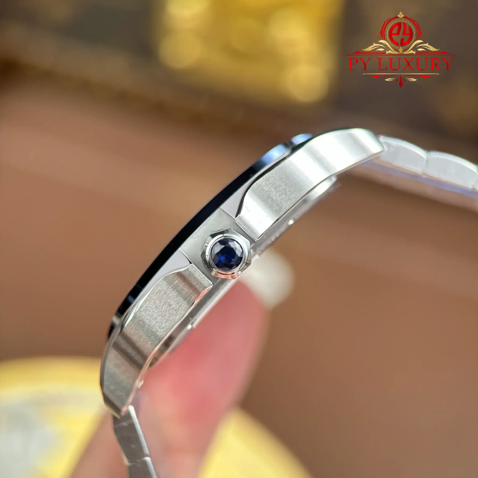 Cartier Santos De Cartier Skeleton Blue WHSA0026 Large Model Super Clone MLF 39.8mm - 图片 10