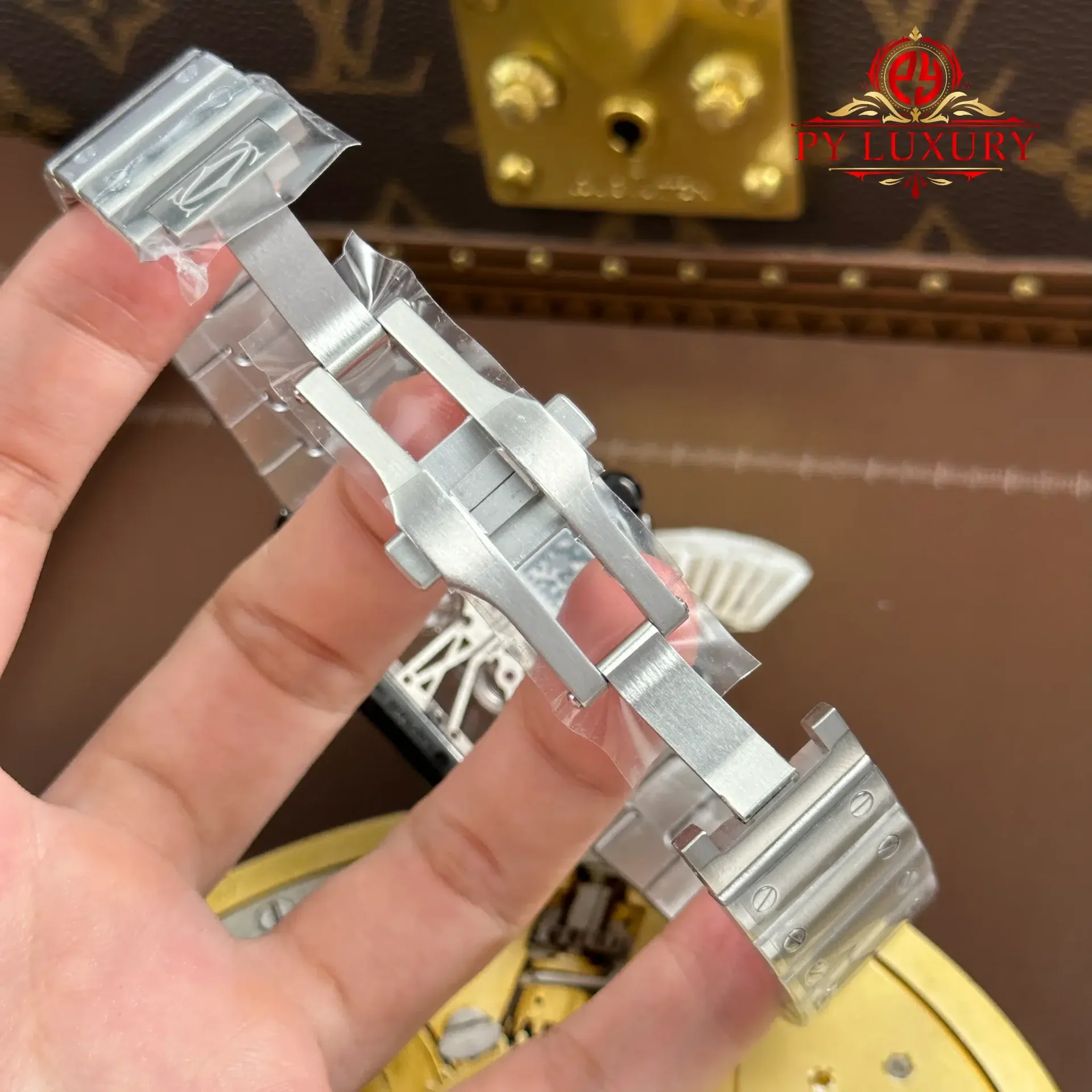 Cartier Santos De Cartier Skeleton Blue WHSA0026 Large Model Super Clone MLF 39.8mm - 图片 13
