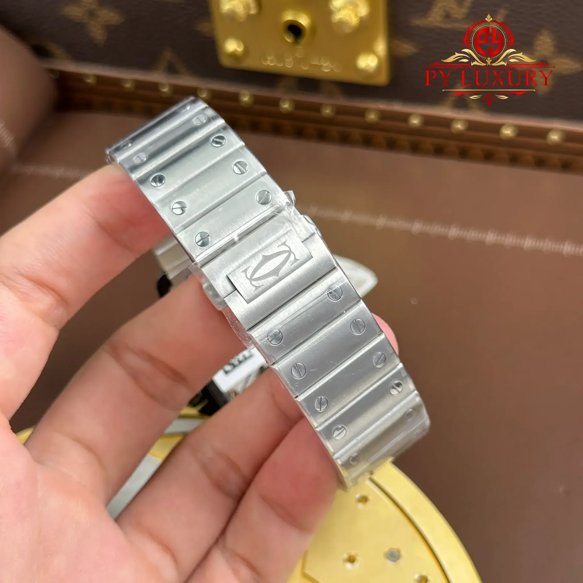 Cartier Santos De Cartier Skeleton Blue WHSA0026 Large Model Super Clone MLF 39.8mm - 图片 14