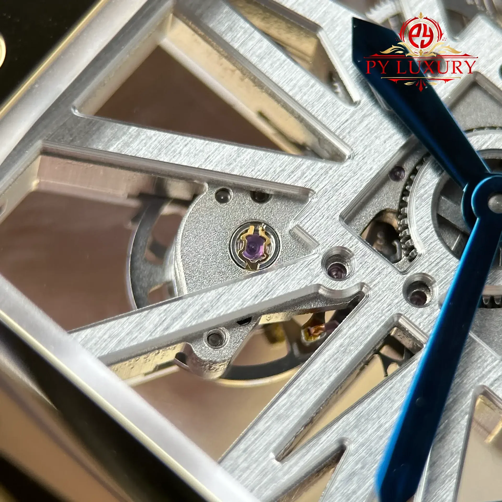 Cartier Santos Skeleton LM Steel & Yellow Gold WHSA0019 Steel Bracelet Super Clone MLF 39.8mm - 图片 8