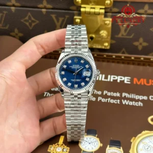Rolex Datejust 126234 Blue Fluted-Motif Diamond Dial Jubilee Top Quality Replica 36mm