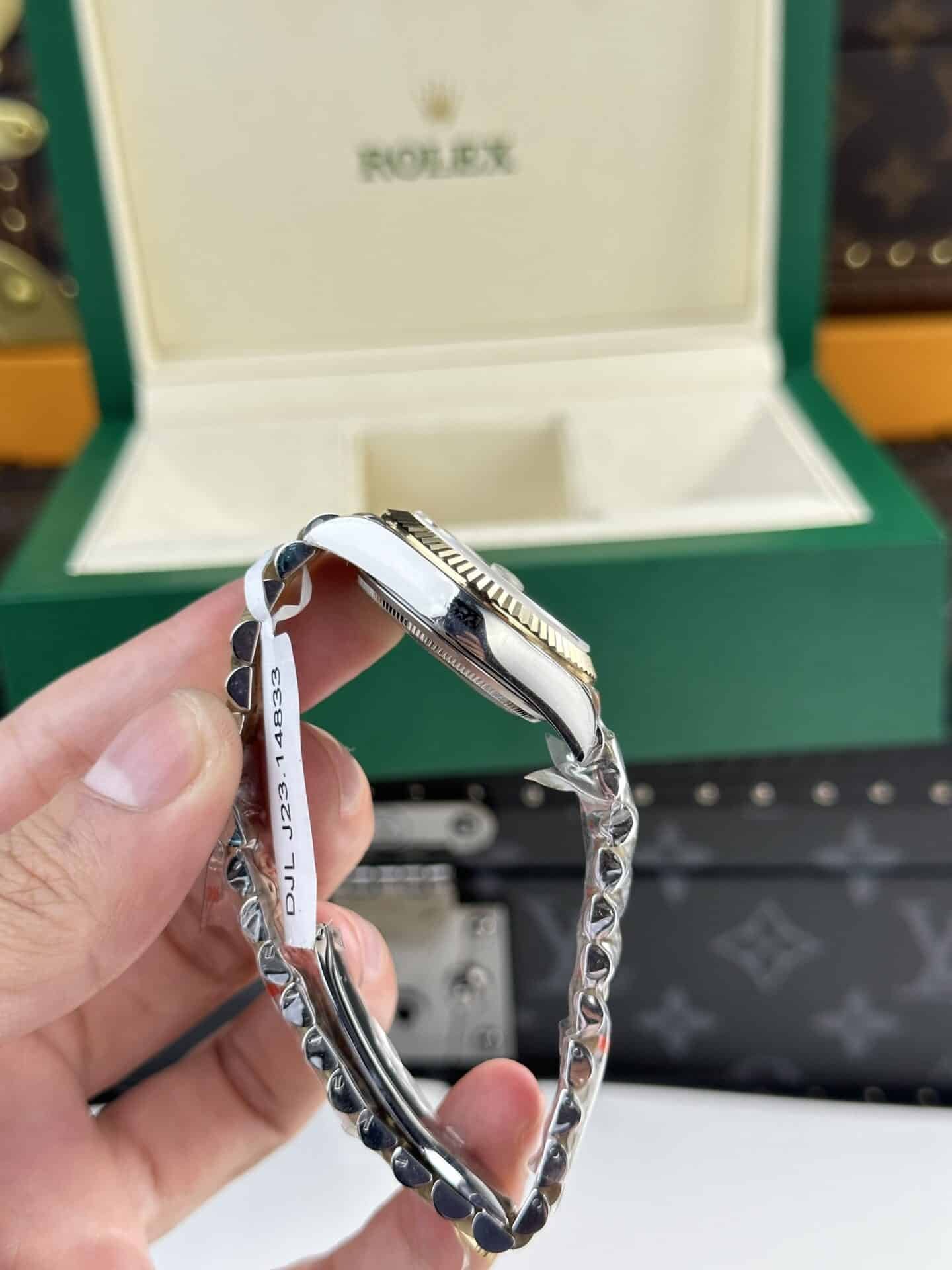 Rolex Datejust Two Tone Lady 10K Yellow Gold Wrapped Black Dial Jubilee 31mm - 图片 6
