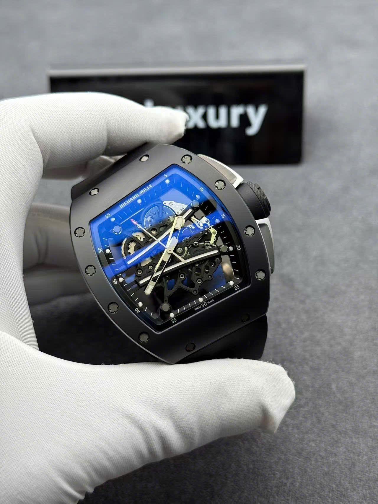Richard Mille RM61-01 Yohan Blake All Black 1:1 Custom Made Vaucher Movement Exclusive Quality 42.7mm x 50.23mm - 图片 2