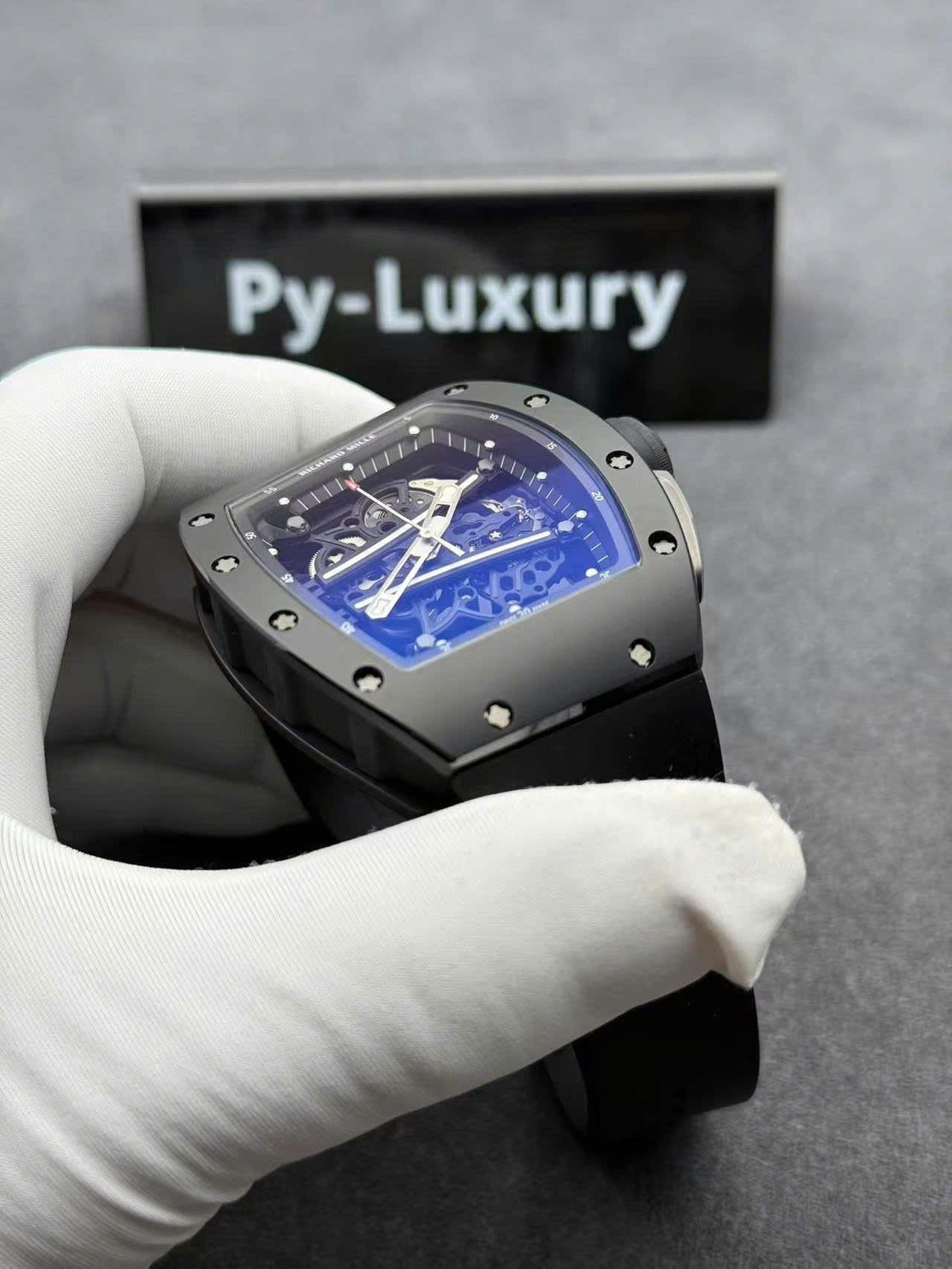 Richard Mille RM61-01 Yohan Blake All Black 1:1 Custom Made Vaucher Movement Exclusive Quality 42.7mm x 50.23mm - 图片 3