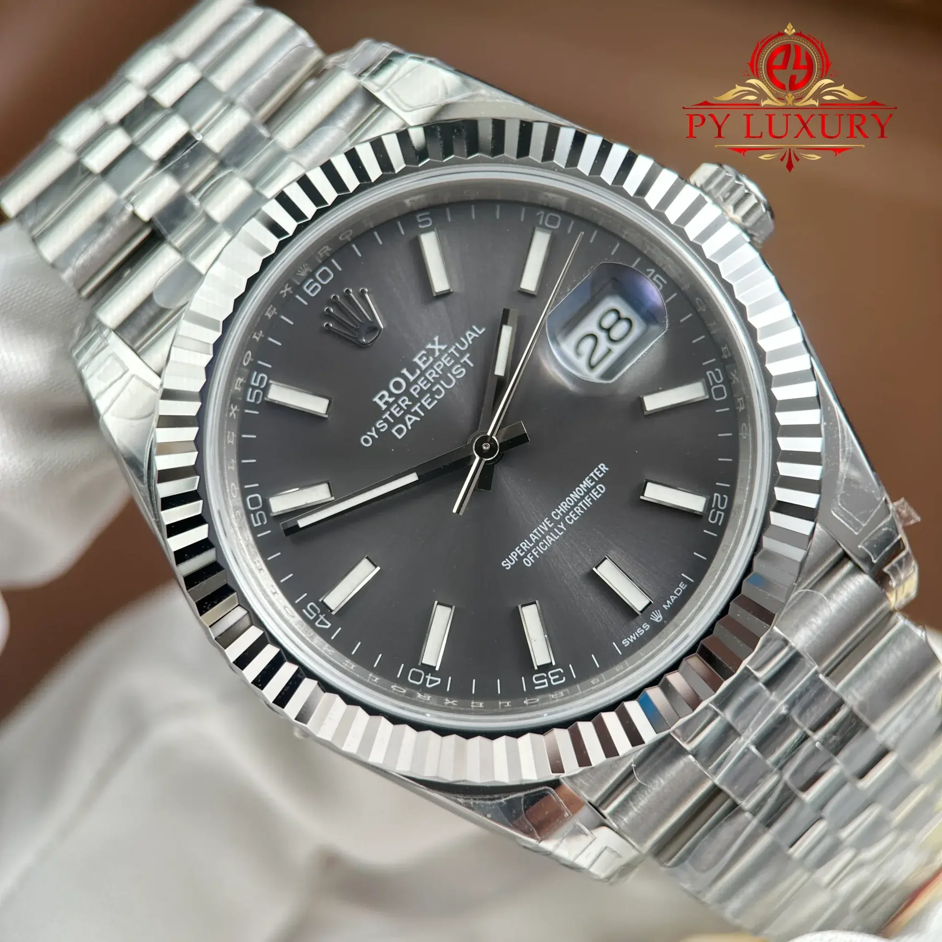 Rolex Datejust 126334 Slate Index Dial Jubilee Bracelet 1:1 Best Replica VSF 41mm - 图片 4