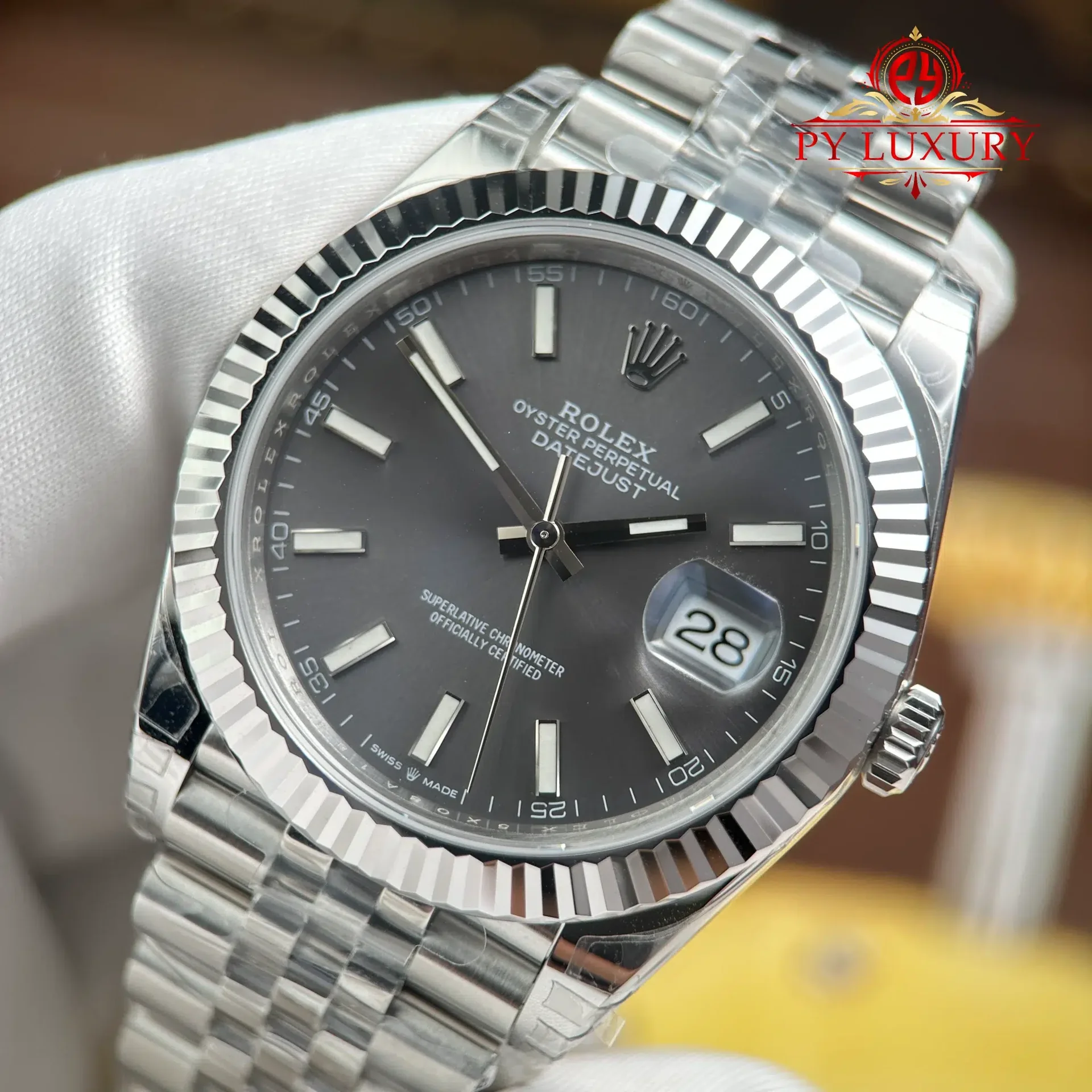 Rolex Datejust 126334 Slate Index Dial Jubilee Bracelet 1:1 Best Replica VSF 41mm - 图片 5