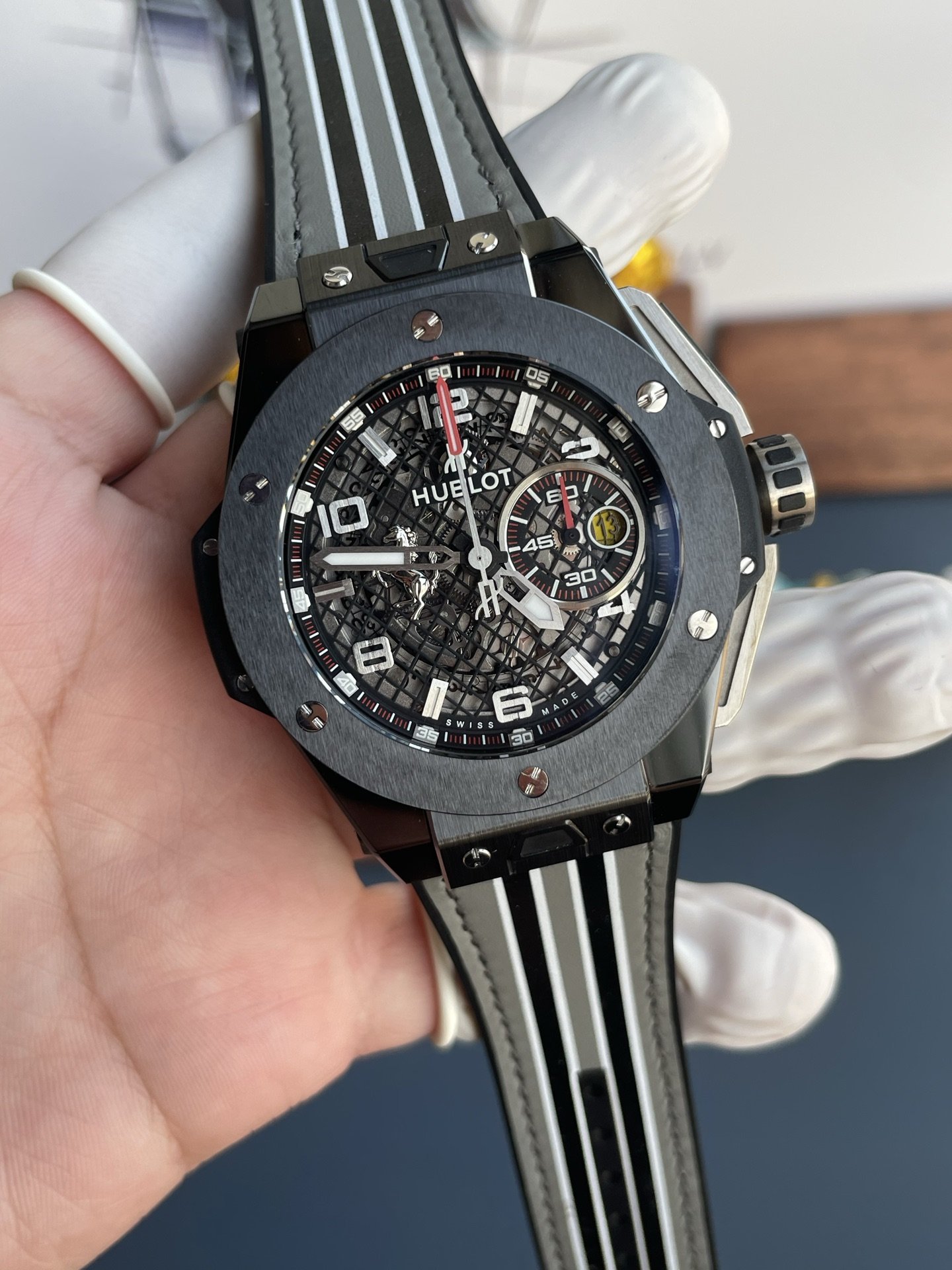 Hublot Big Bang Ferrari 401.FX.1123.VR Ceramic Grey Best Replica HBBF 45mm - 图片 2