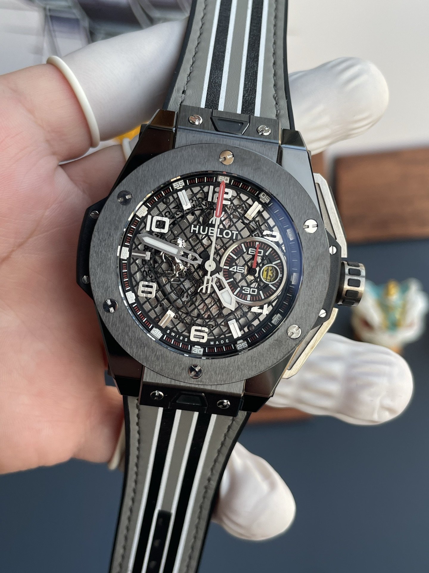 Hublot Big Bang Ferrari 401.FX.1123.VR Ceramic Grey Best Replica HBBF 45mm - 图片 3