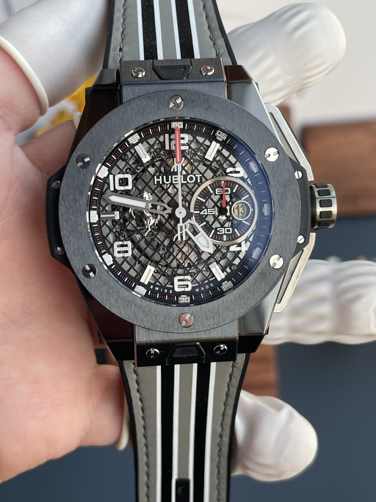 Hublot Big Bang Ferrari 401.FX.1123.VR Ceramic Grey Best Replica HBBF 45mm - 图片 4