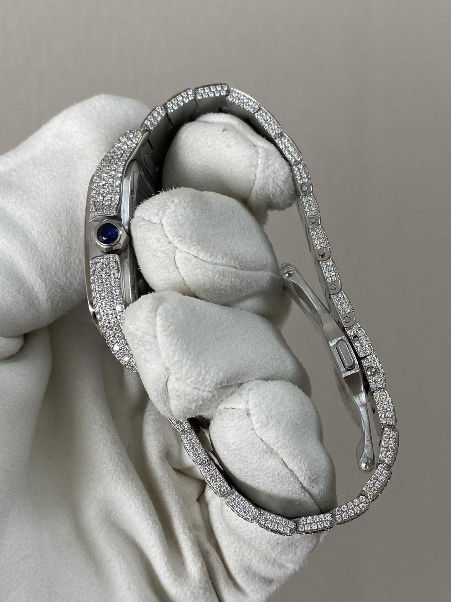 Cartier Santos Skeleton Bust Down Moissanite Super Clone MLF 39.8mm - 图片 5