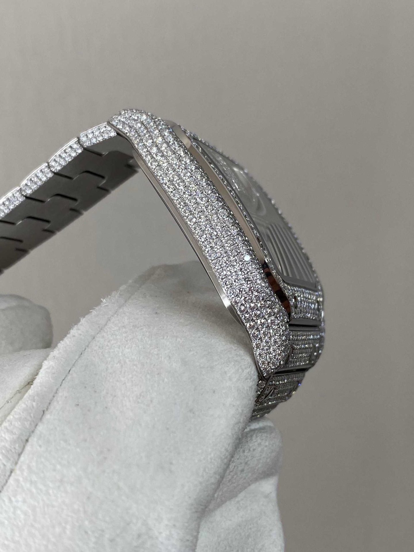 Cartier Santos Skeleton Bust Down Moissanite Super Clone MLF 39.8mm - 图片 6