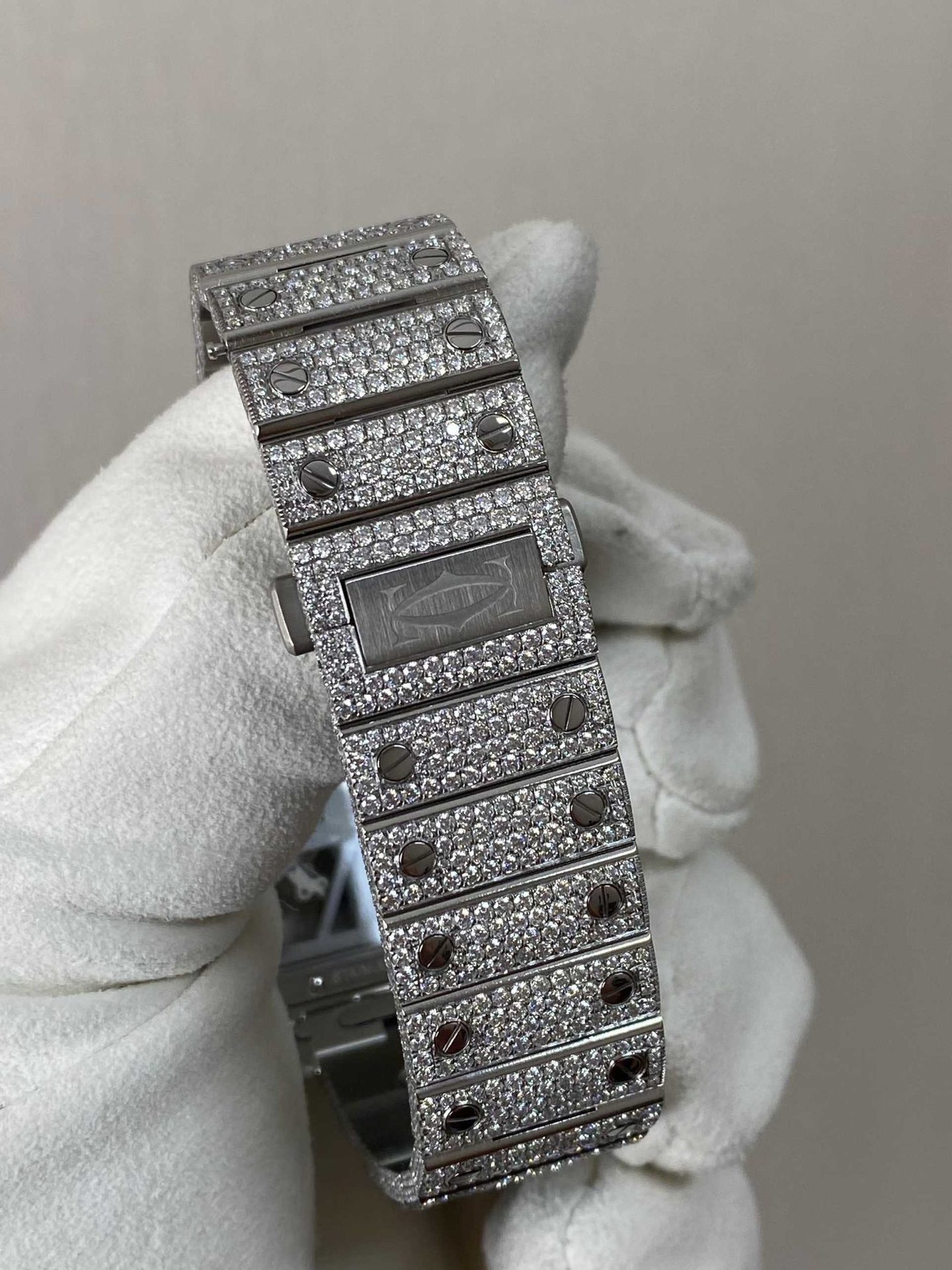 Cartier Santos Skeleton Bust Down Moissanite Super Clone MLF 39.8mm - 图片 9