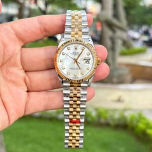 Rolex Datejust 126233 Steel & Yellow Gold Custom Natural MOP Dial Moissanite Markers Jubilee Bracelet Super Clone VSF 36mm