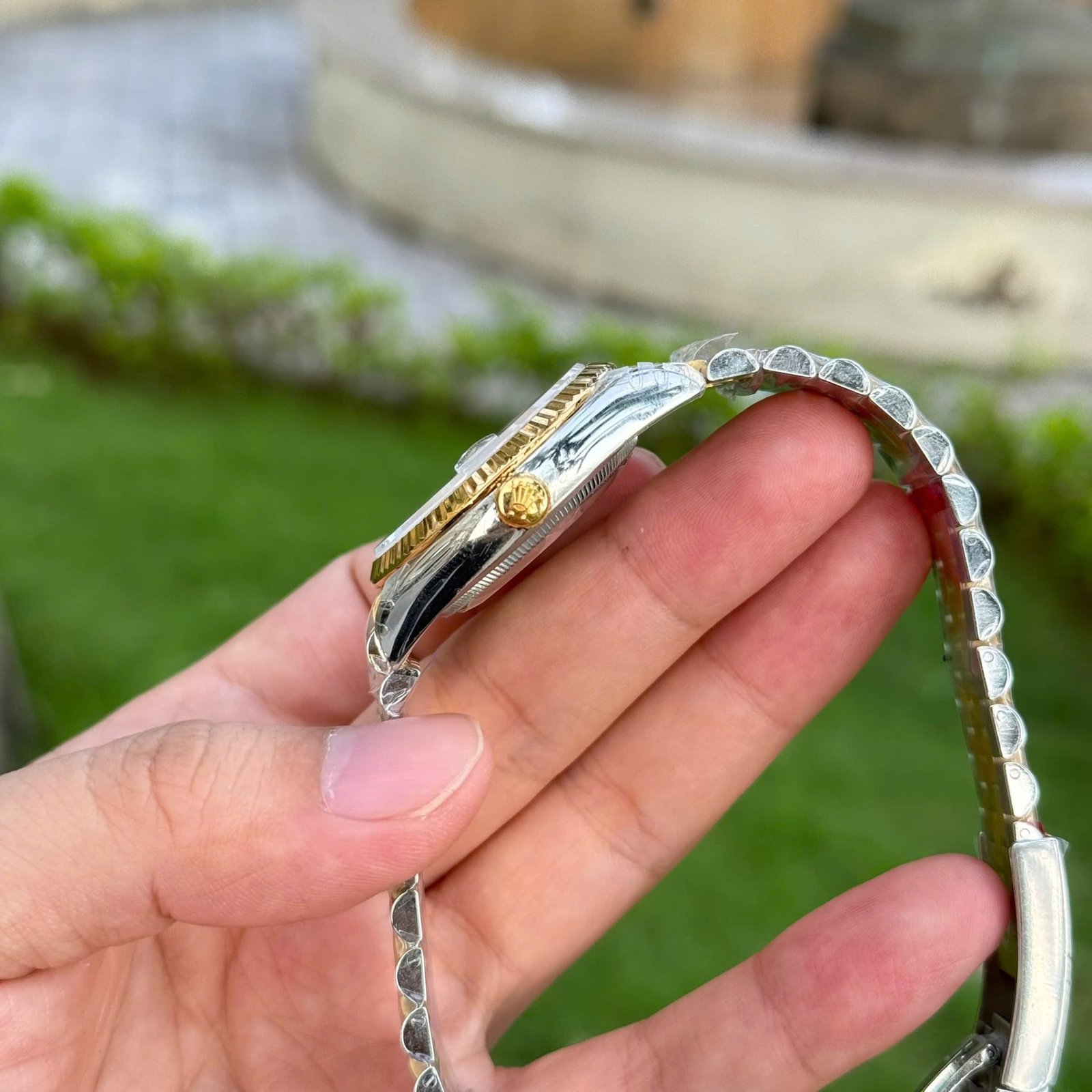 Rolex Datejust 126233 Steel & Yellow Gold Custom Natural MOP Dial Moissanite Markers Jubilee Bracelet Super Clone VSF 36mm - 图片 8