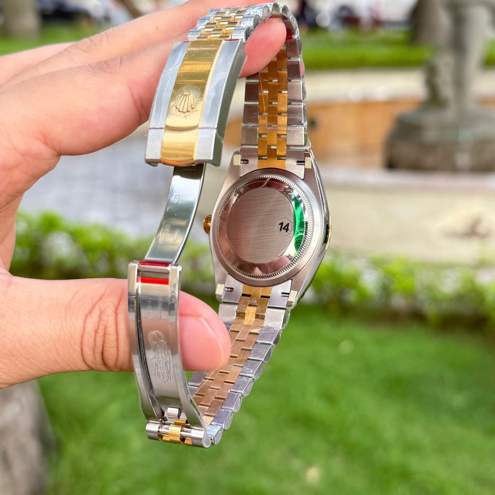 Rolex Datejust 126233 Steel & Yellow Gold Custom Natural MOP Dial Moissanite Markers Jubilee Bracelet Super Clone VSF 36mm - 图片 9