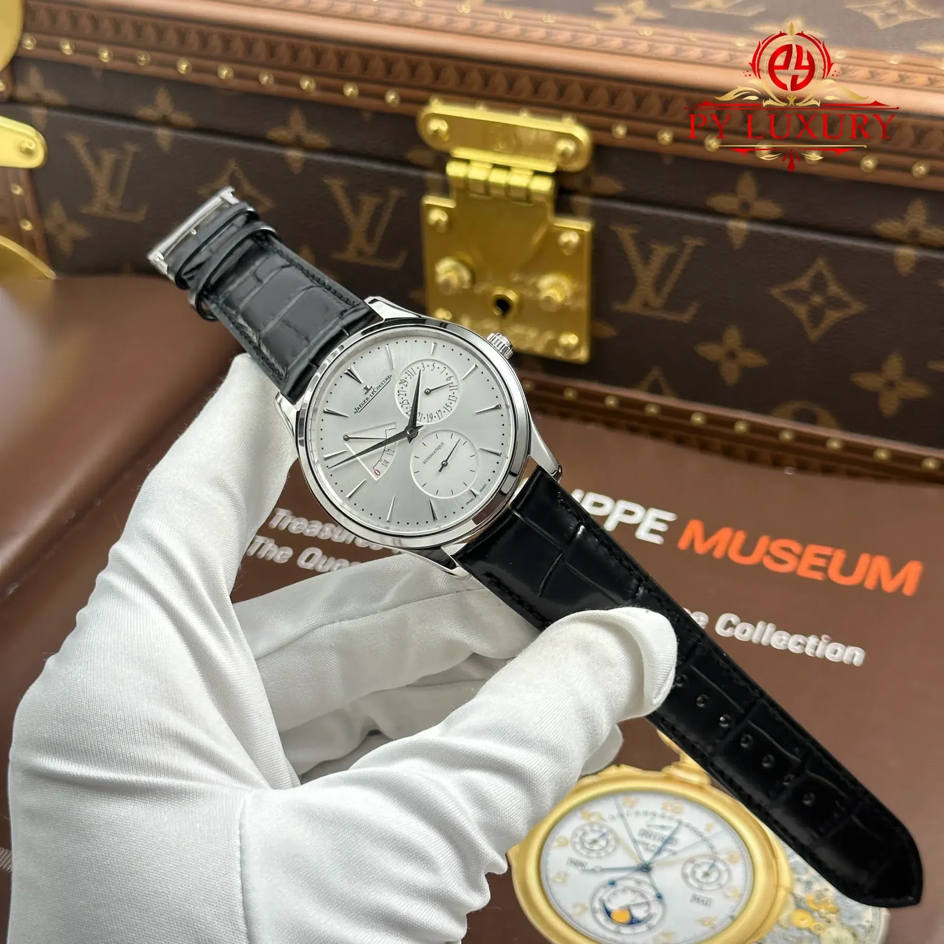 Jaeger Lecoultre Master Ultra Thin Power Reserve Q1378421 Silver Dial Leather Strap Best Replica APSF 39mm - 图片 2