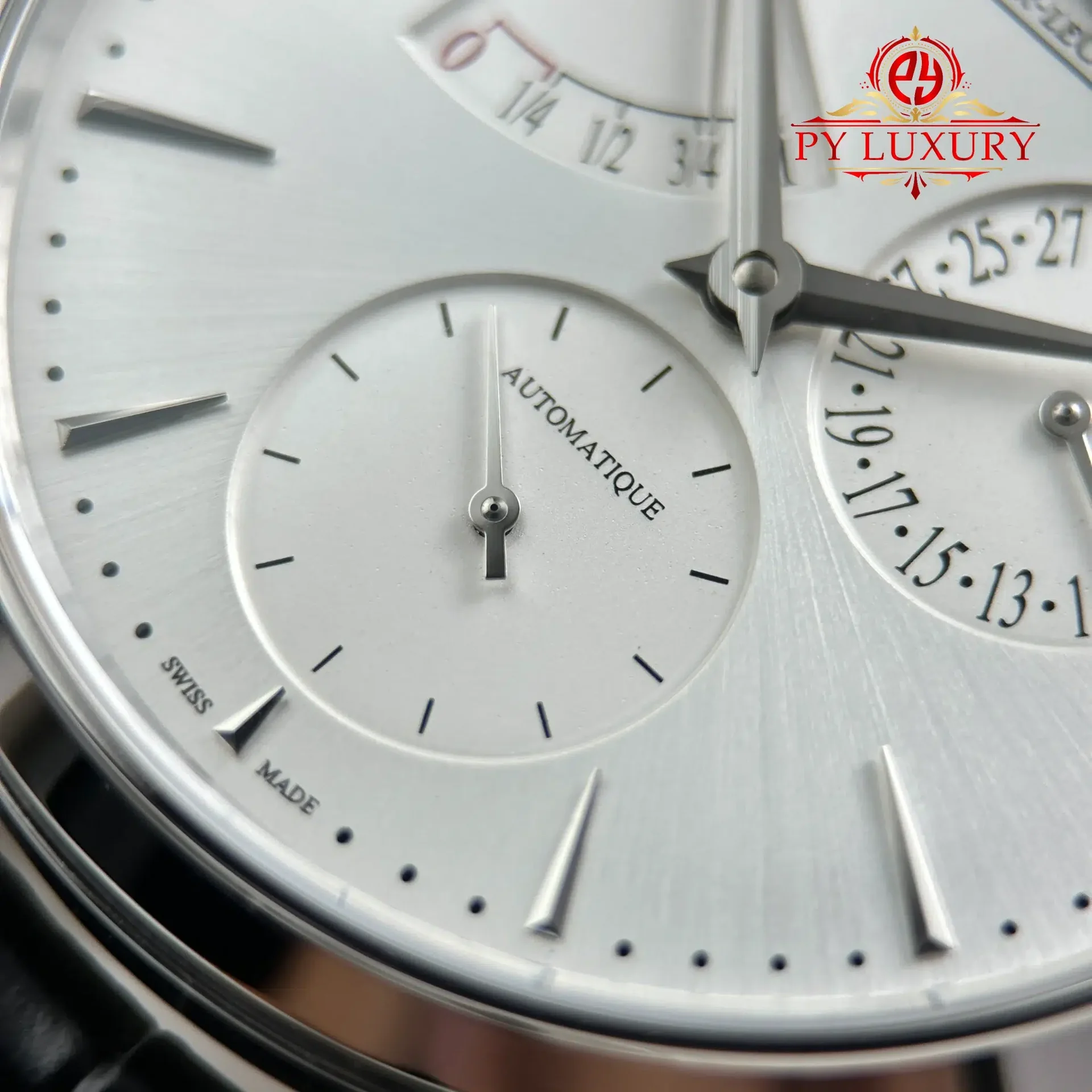 Jaeger Lecoultre Master Ultra Thin Power Reserve Q1378421 Silver Dial Leather Strap Best Replica APSF 39mm - 图片 9