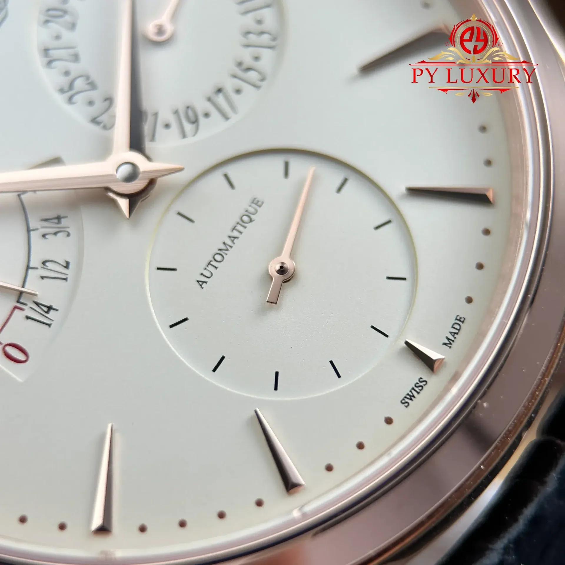 Jaeger Lecoultre Master Ultra Thin Power Reserve Q1372510 Pink Gold Eggshell Beige Dial Best Replica APSF 39mm - 图片 8