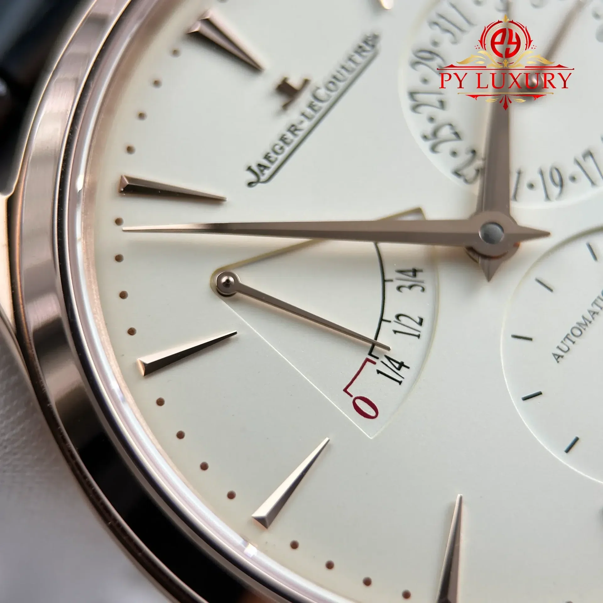 Jaeger Lecoultre Master Ultra Thin Power Reserve Q1372510 Pink Gold Eggshell Beige Dial Best Replica APSF 39mm - 图片 9