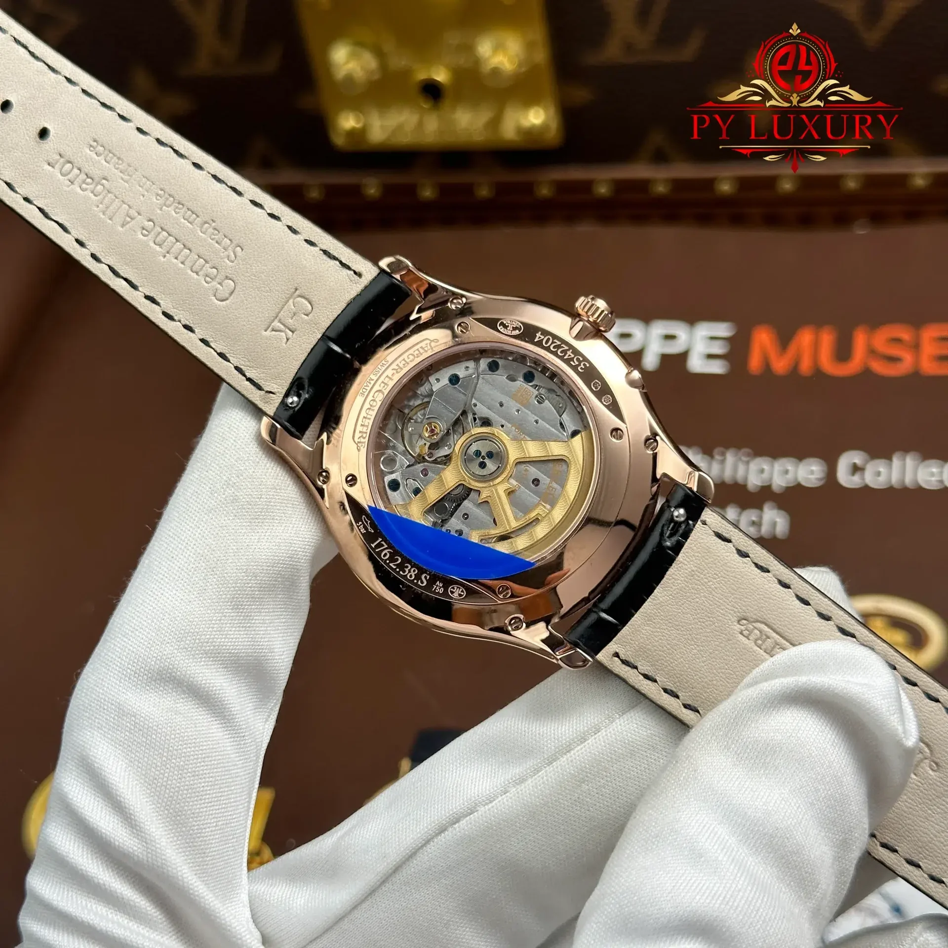 Jaeger Lecoultre Master Ultra Thin Power Reserve Q1372510 Pink Gold Eggshell Beige Dial Best Replica APSF 39mm - 图片 12