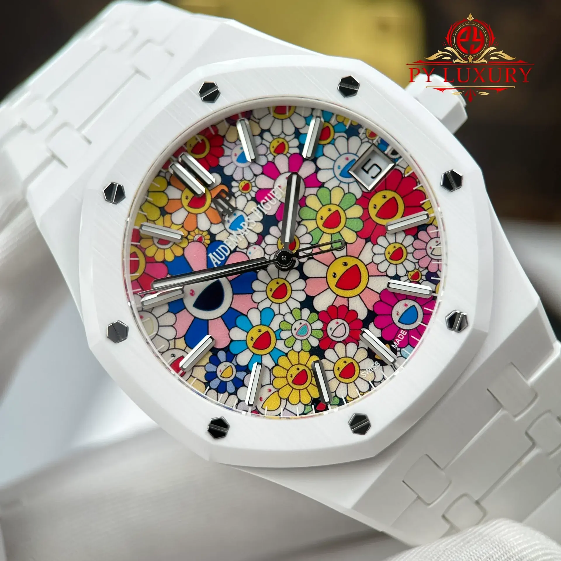Audemars Piguet Royal Oak 15500 White Ceramic Sunflower Dial 1:1 Best Replica APSF 41mm - 图片 4