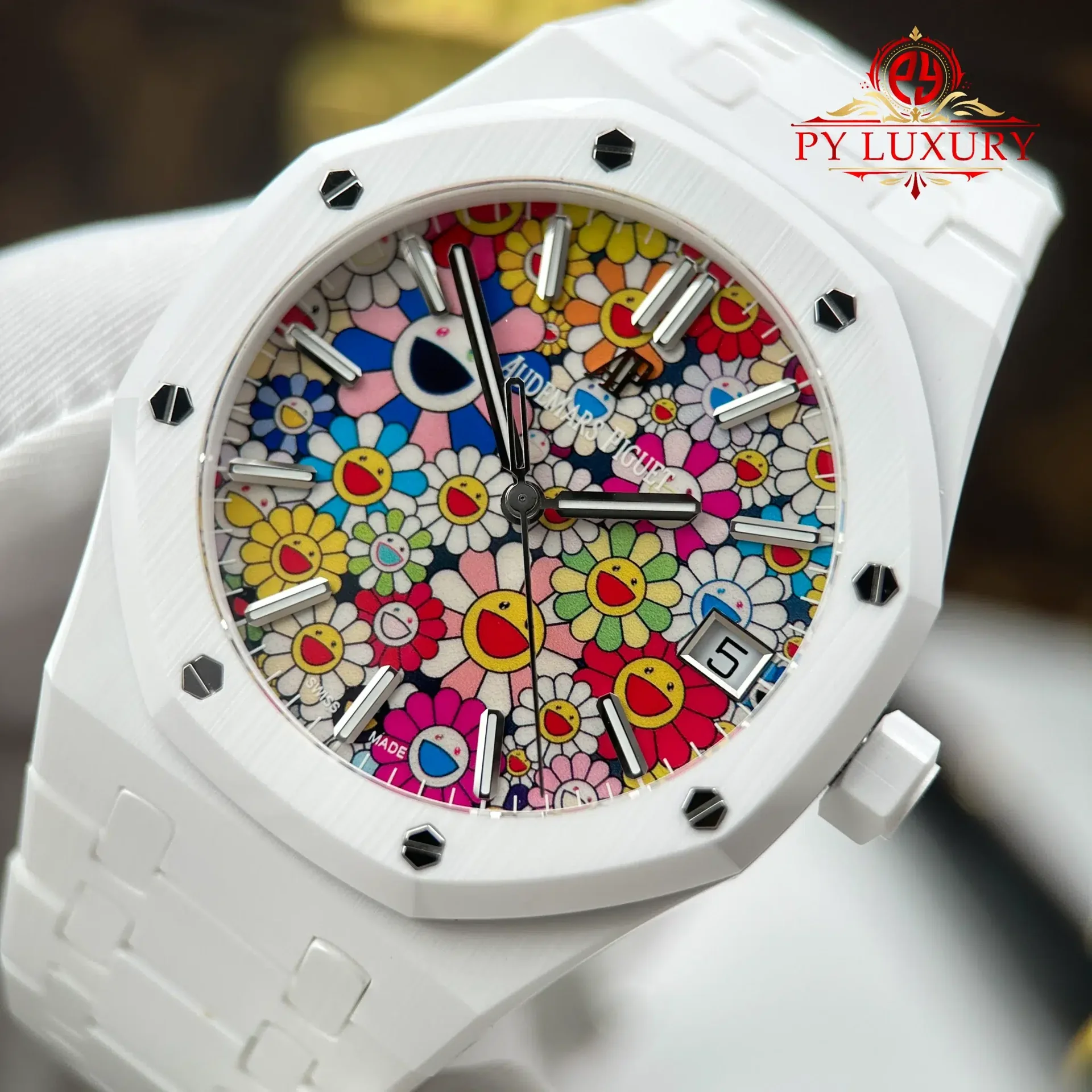 Audemars Piguet Royal Oak 15500 White Ceramic Sunflower Dial 1:1 Best Replica APSF 41mm - 图片 5