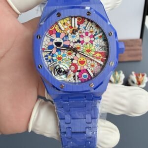 Audemars Piguet Royal Oak 15500 Blue Ceramic Sunflower Dial 1:1 Super Clone APSF 41mm