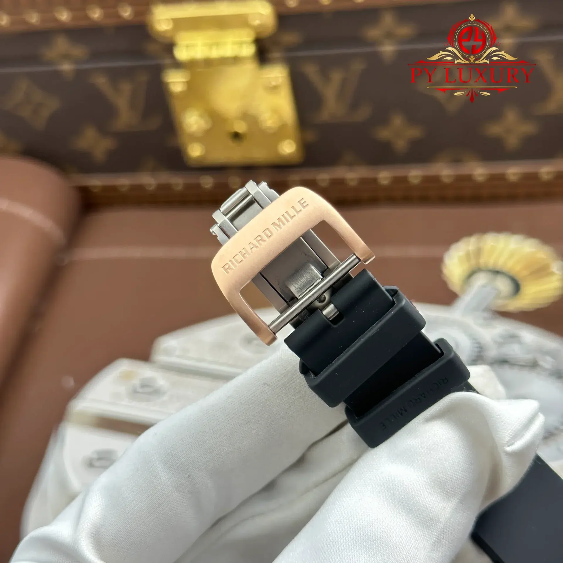 Richard Mille RM67-01 Rose Gold Extra-Flat Med-set Moissanite Diamonds Best Replica 38.7mm x 47.5mm - 图片 14