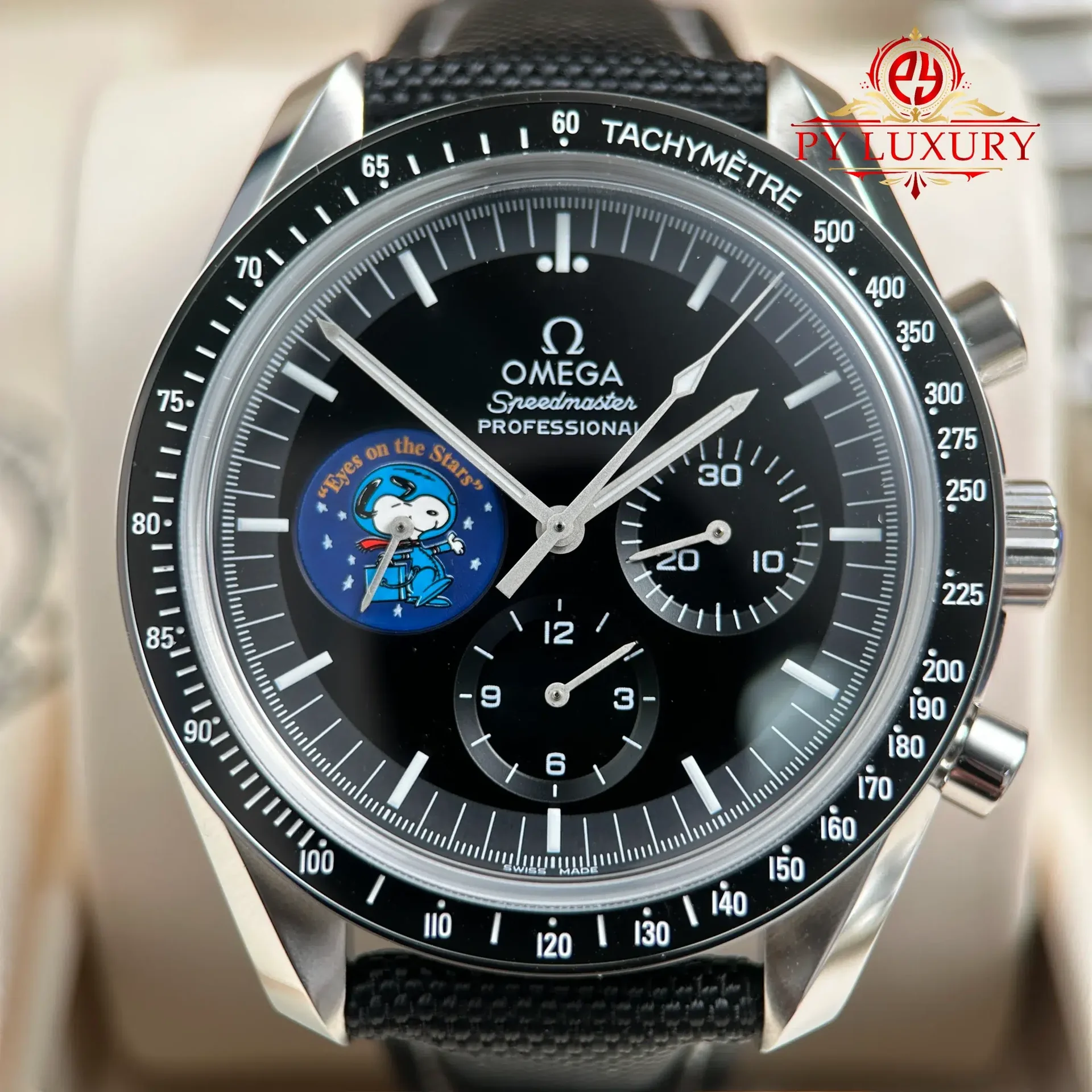Omega Speedmaster Silver Snoopy 50th Anniversary Black Dial Best Replica 42mm - 图片 5