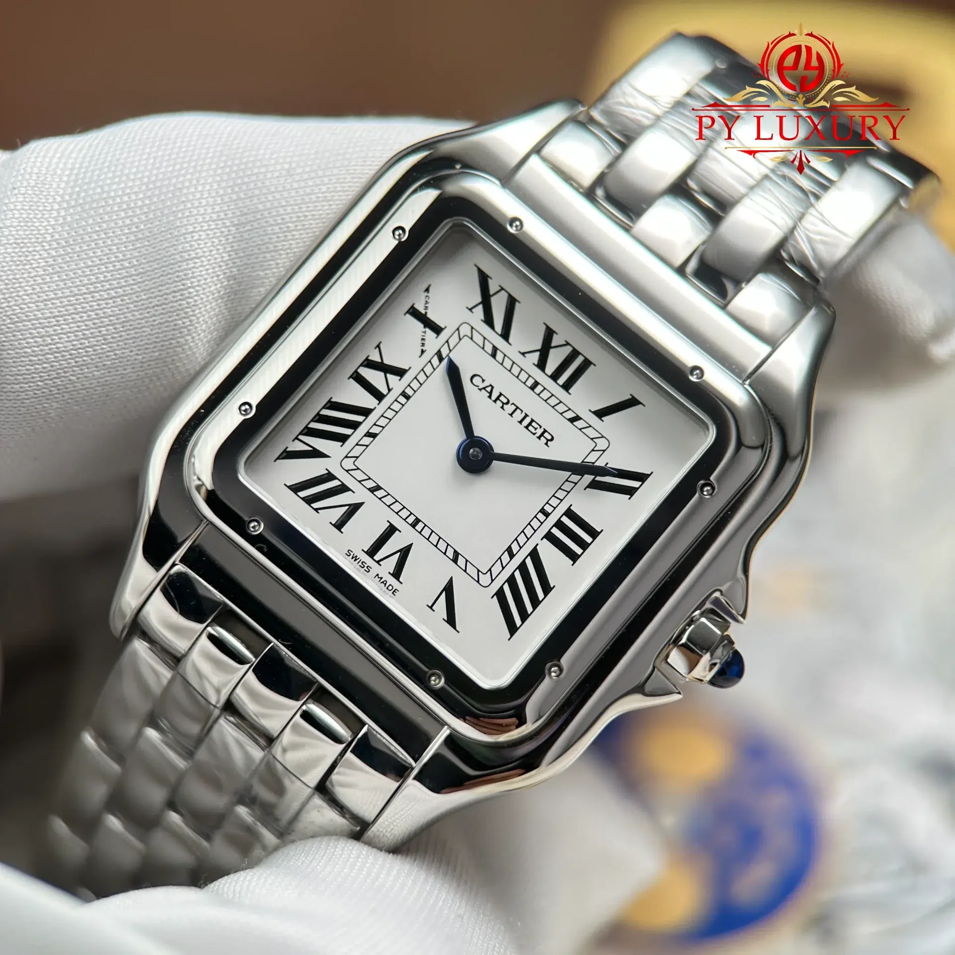 Cartier Panthère Large Model WSPN0016 Steel White Dial Best Replica 31mm x 42mm - 图片 5