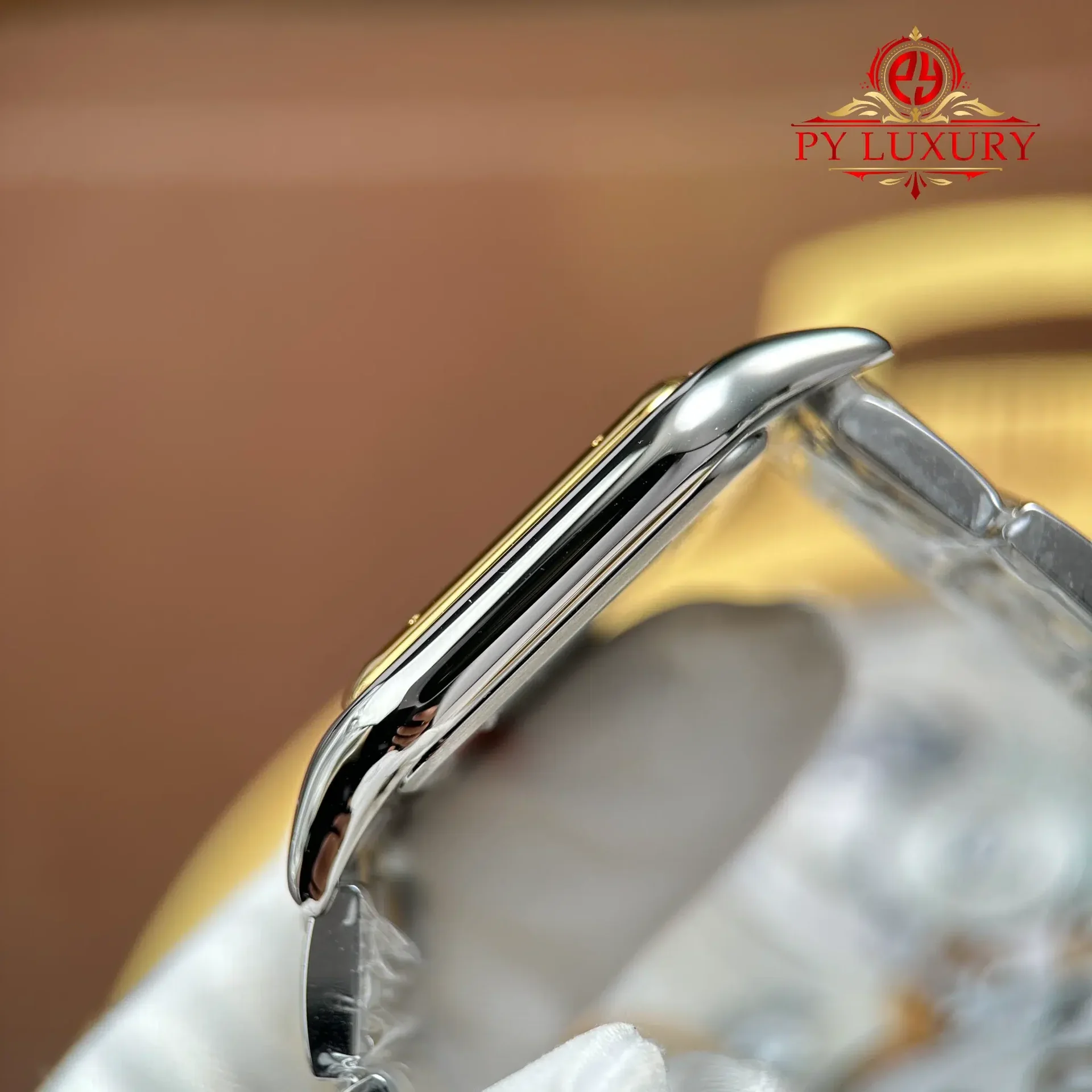 Cartier Panthere Large Model W2PN0016 Steel & Yellow Gold White Dial Best Replica 31mm x 42mm - 图片 9