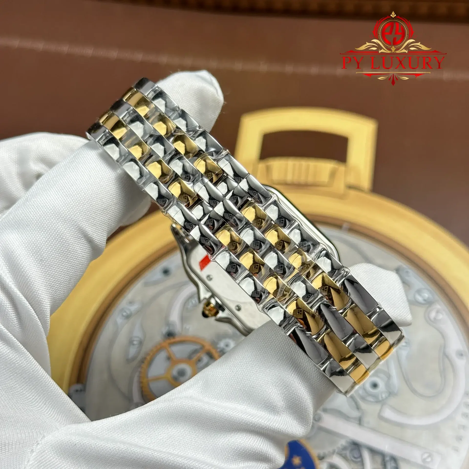 Cartier Panthere Large Model W2PN0016 Steel & Yellow Gold White Dial Best Replica 31mm x 42mm - 图片 13