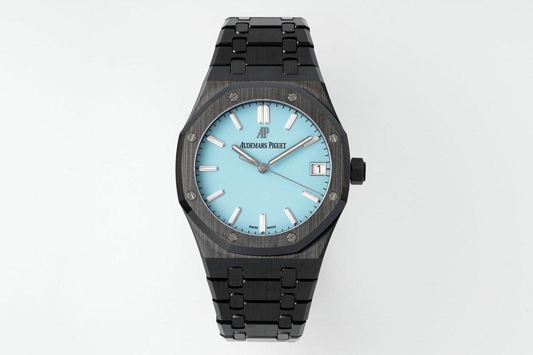 Audemars Piguet Royal Oak 15500 Black Ceramic Turquoise Dial Super Clone APSF 41mm