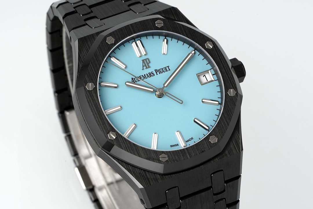 Audemars Piguet Royal Oak 15500 Black Ceramic Turquoise Dial Super Clone APSF 41mm - 图片 2