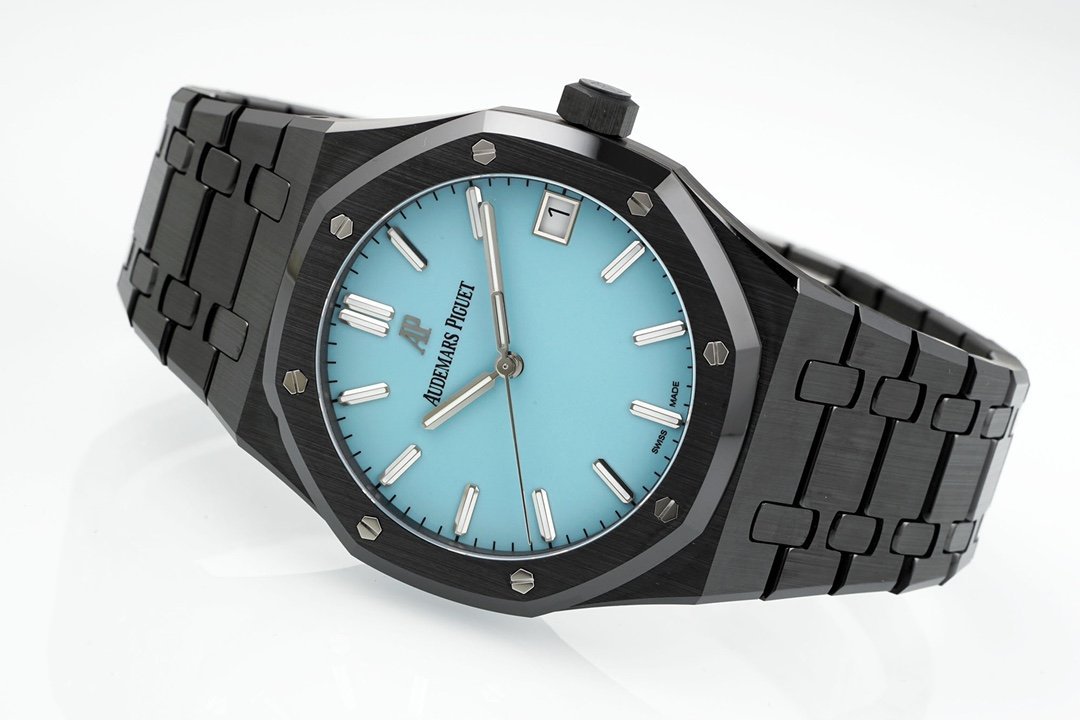 Audemars Piguet Royal Oak 15500 Black Ceramic Turquoise Dial Super Clone APSF 41mm - 图片 5