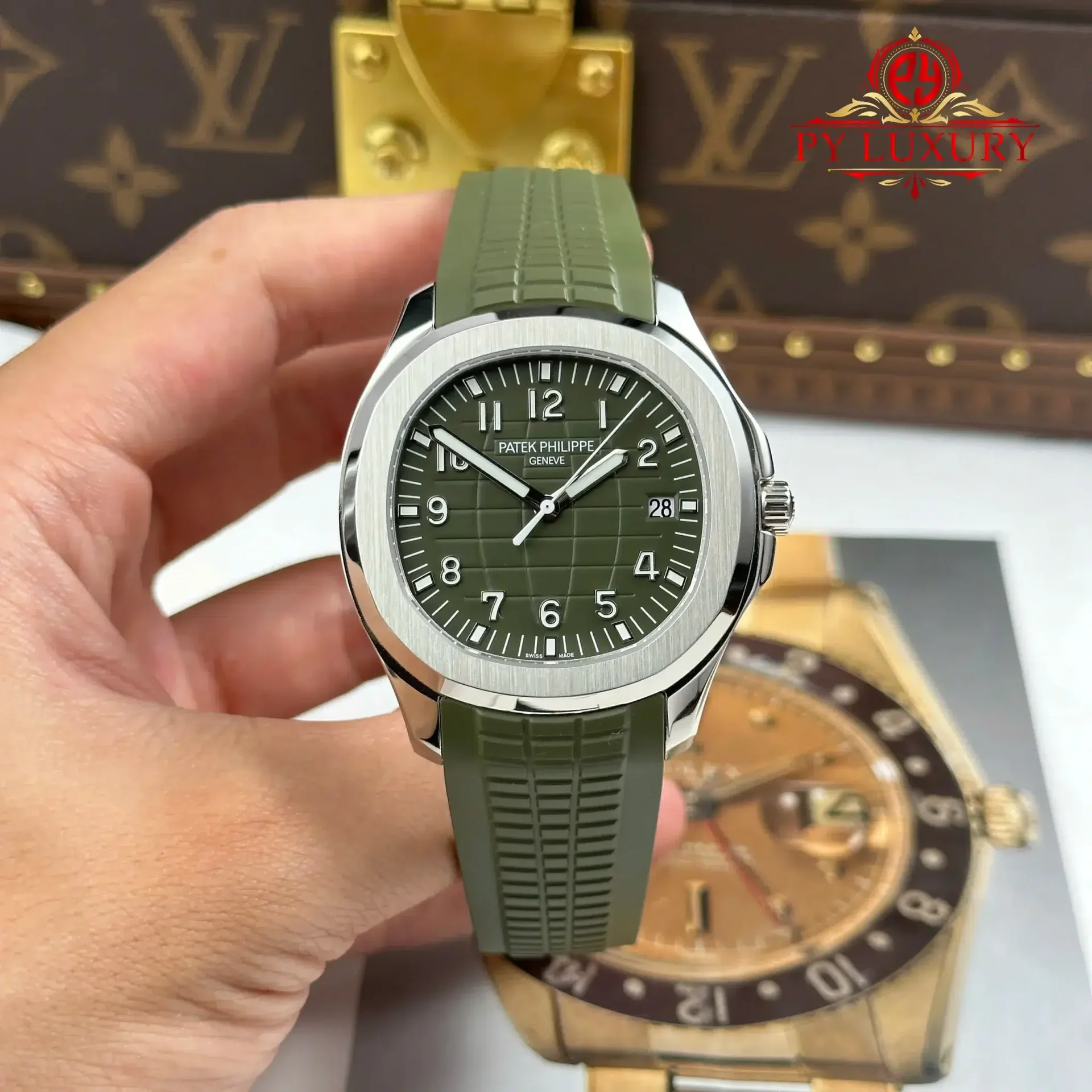 Patek Philippe Aquanaut 5168G-010 Khaki Olive Green Best Replica 1:1 BBF 42.2mm