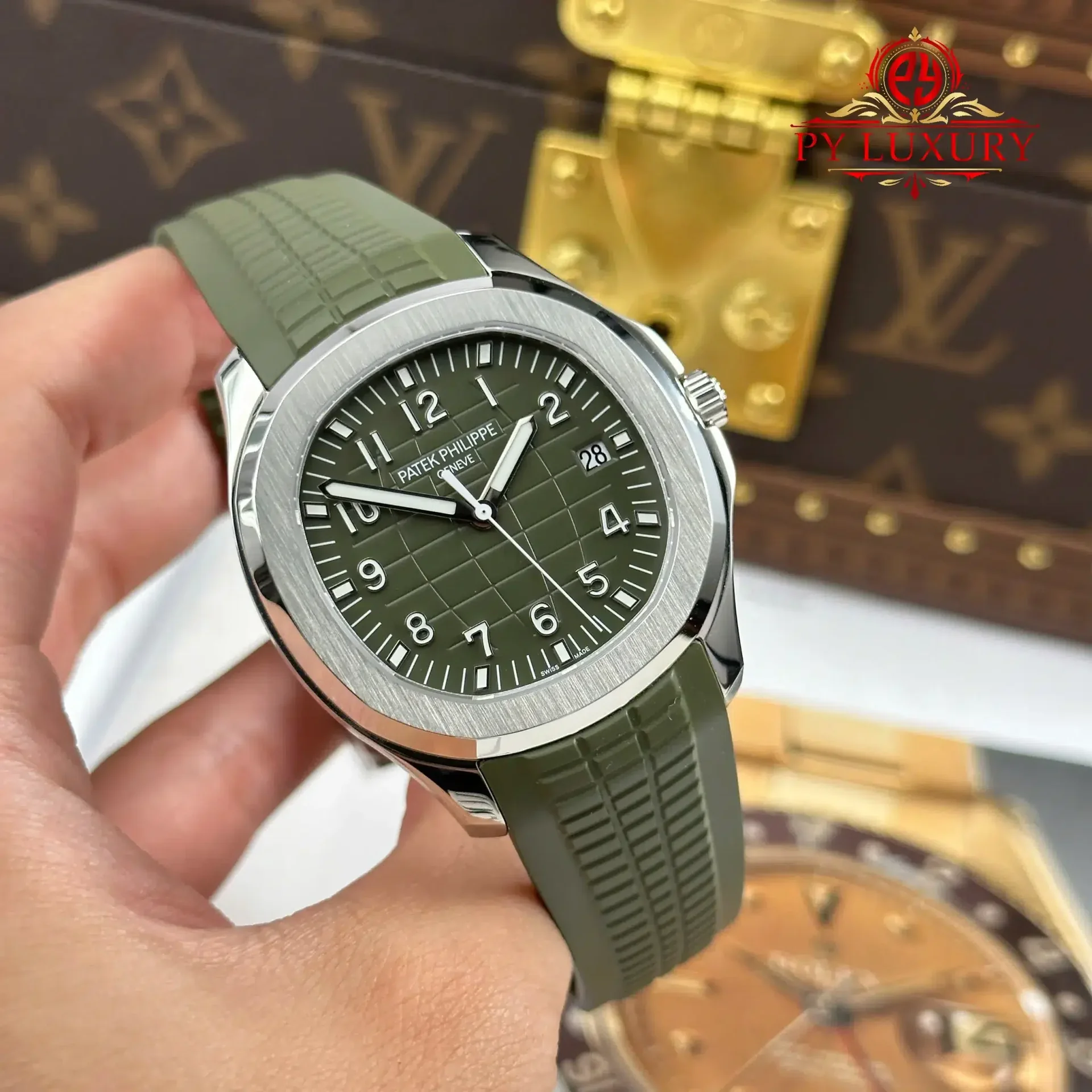 Patek Philippe Aquanaut 5168G-010 Khaki Olive Green Best Replica 1:1 BBF 42.2mm - 图片 2