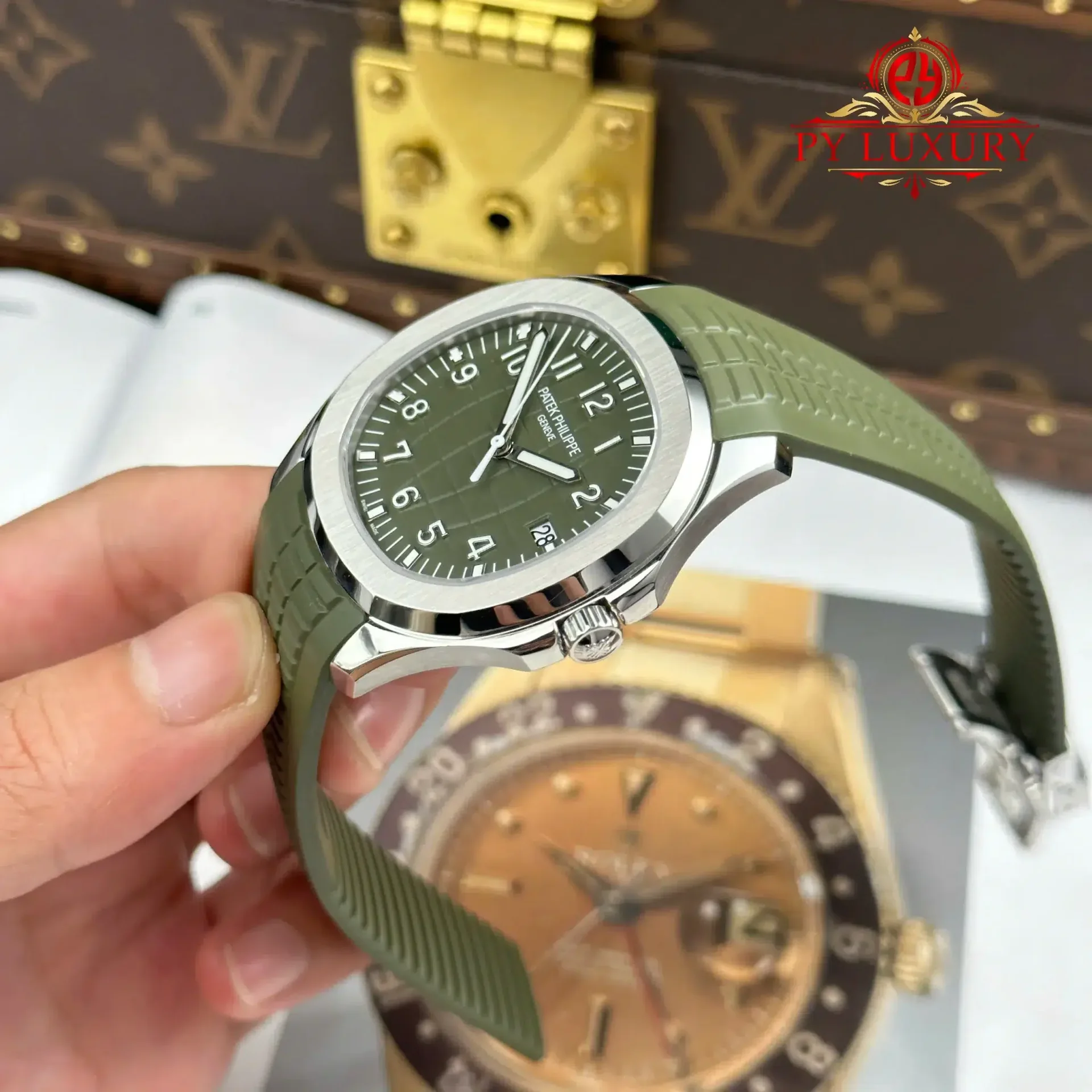 Patek Philippe Aquanaut 5168G-010 Khaki Olive Green Best Replica 1:1 BBF 42.2mm - 图片 3