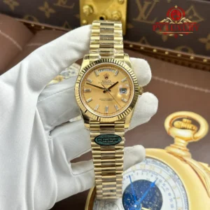 Rolex Day-Date 228238-0005 Yellow Gold Champagne Diamond-set Dial Super Clone Top Quality 210g RC Factory 40mm