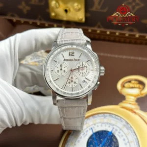 Audemars Piguet Code 11.59 Chronograph 26393CR Grey Dial Leather Strap 1:1 Best Replica APSF 41mm