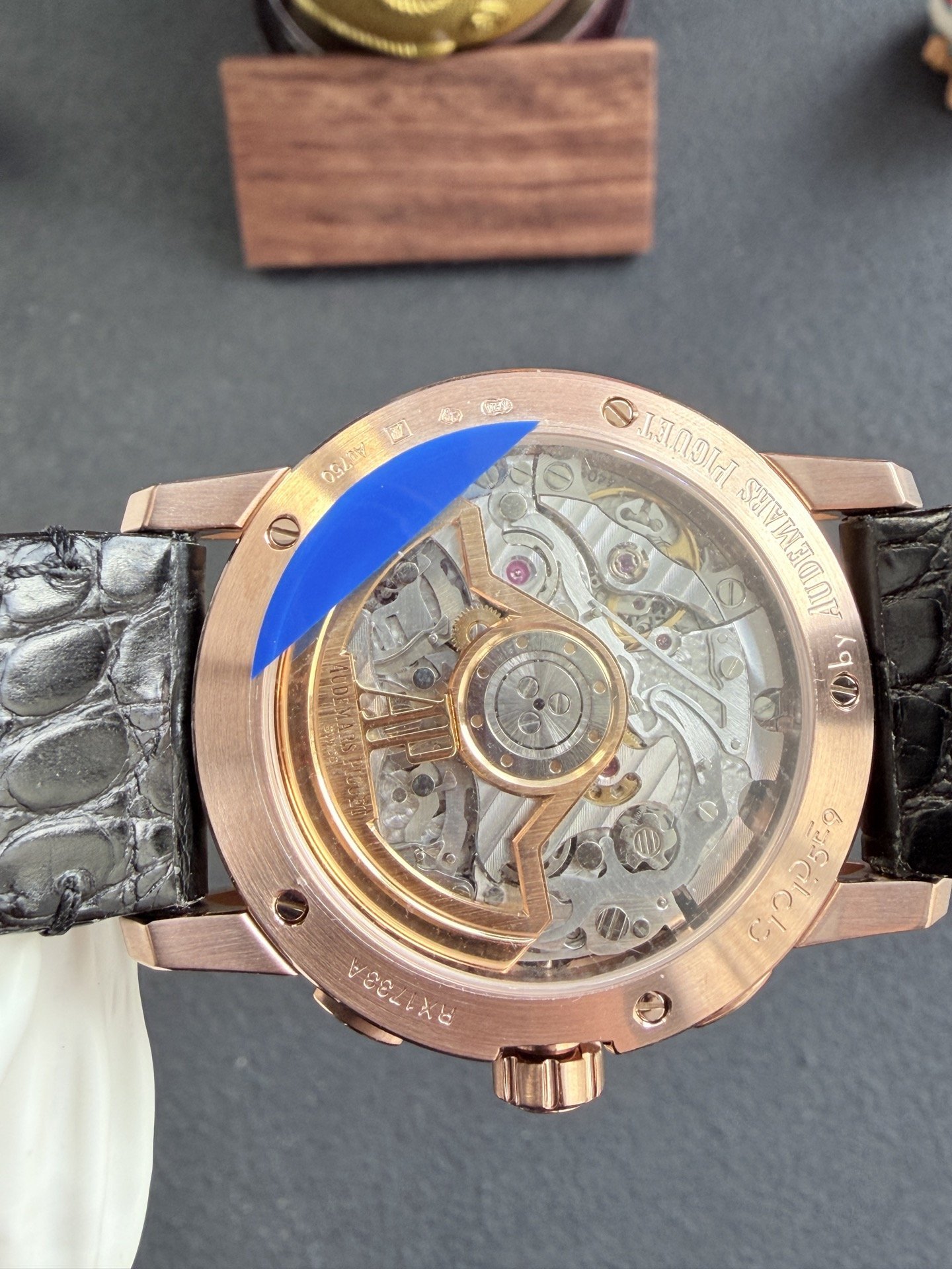 Audemars Piguet Code 11.59 Chronograph 26393OR Rose Gold Black Dial Leather Strap 1:1 Best Replica APSF 41mm - 图片 8