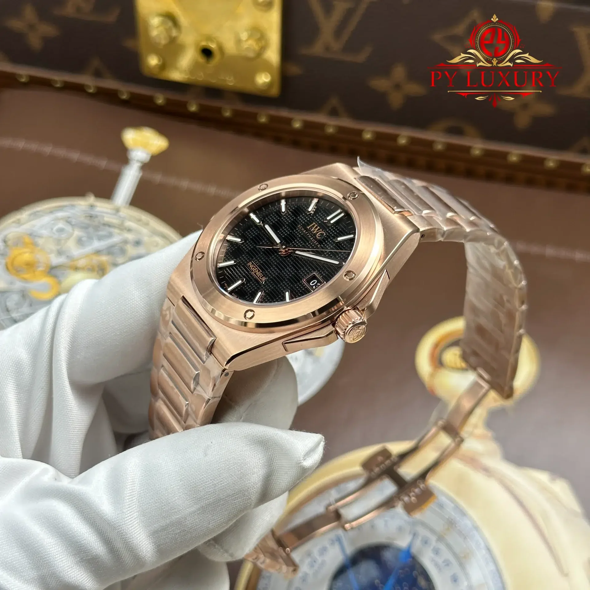 IWC Ingenieur IW328702 Rose Gold Black Dial Best Replica GH Factory 40mm - 图片 3