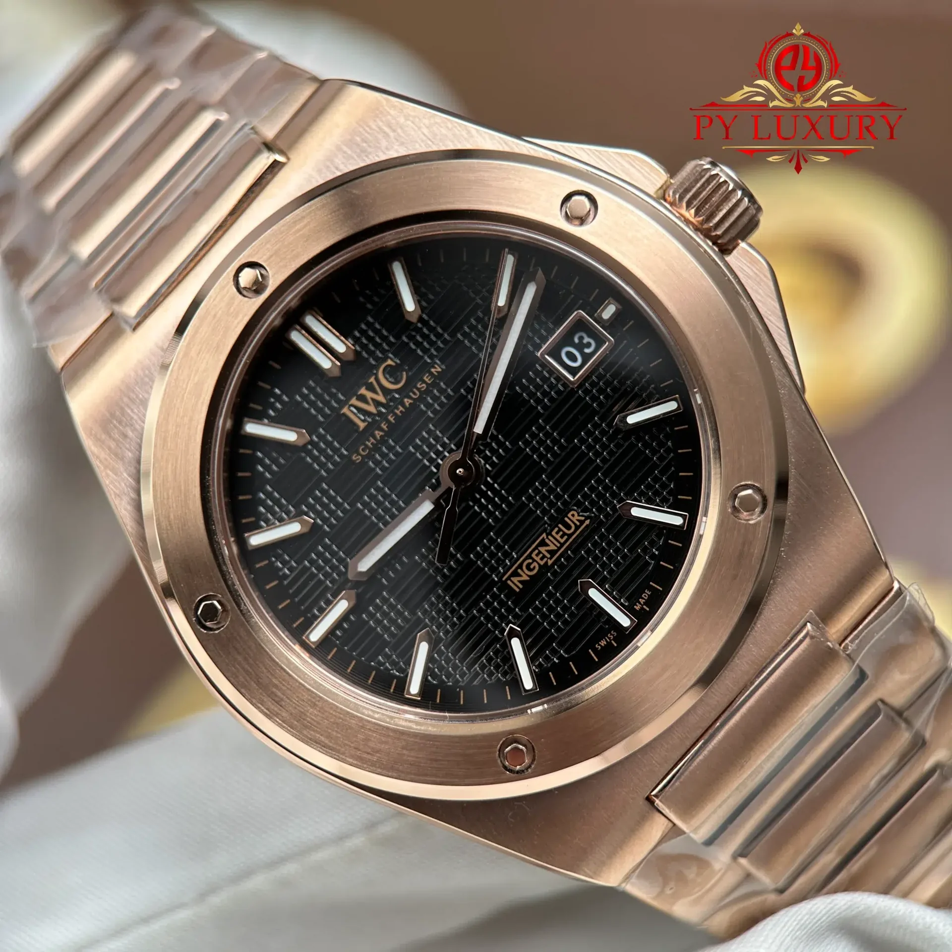 IWC Ingenieur IW328702 Rose Gold Black Dial Best Replica GH Factory 40mm - 图片 4