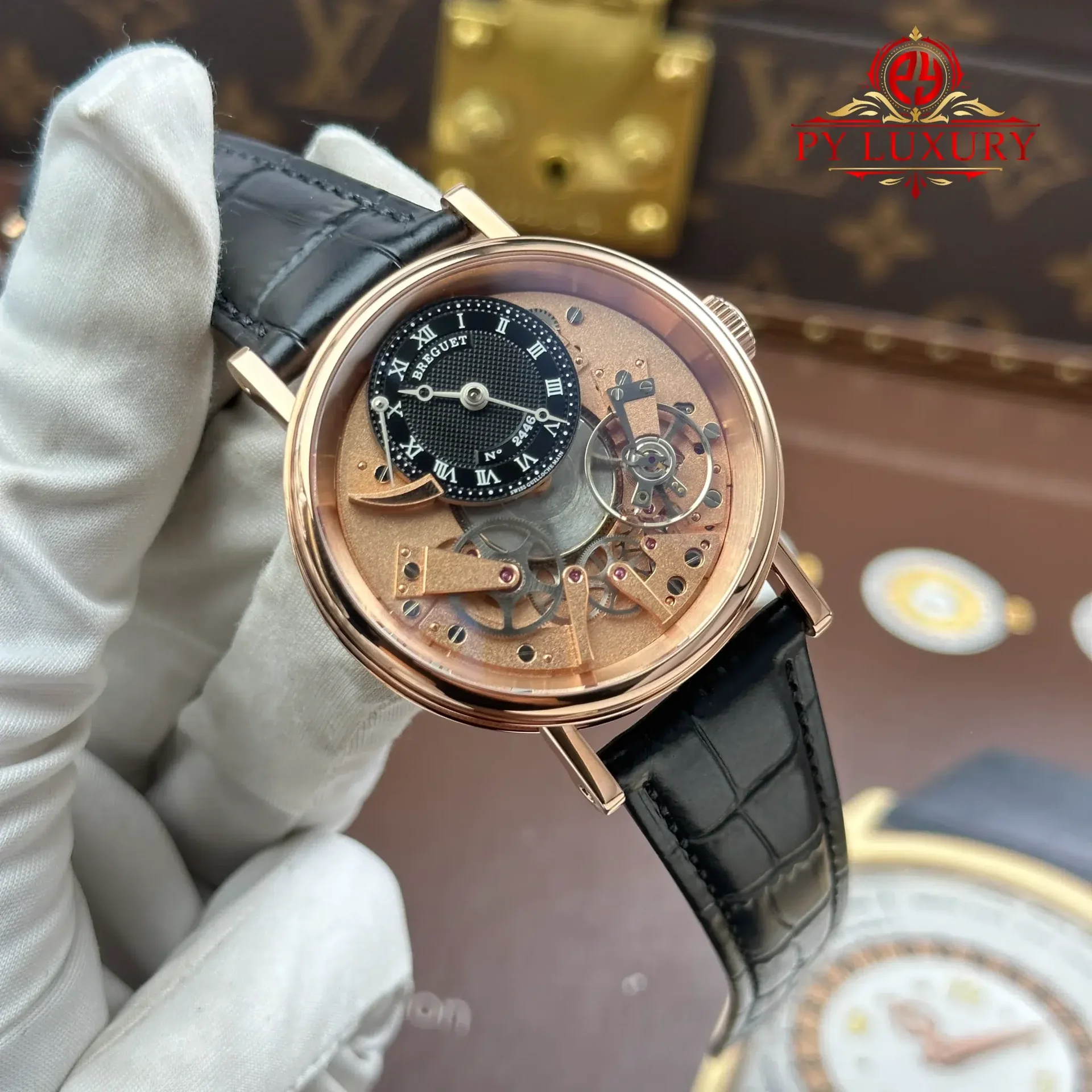 Breguet Tradition Power Reserve 7057BR/R9/9W6 Rose Gold Black Dial 1:1 Best Replica ZF 40mm - 图片 4