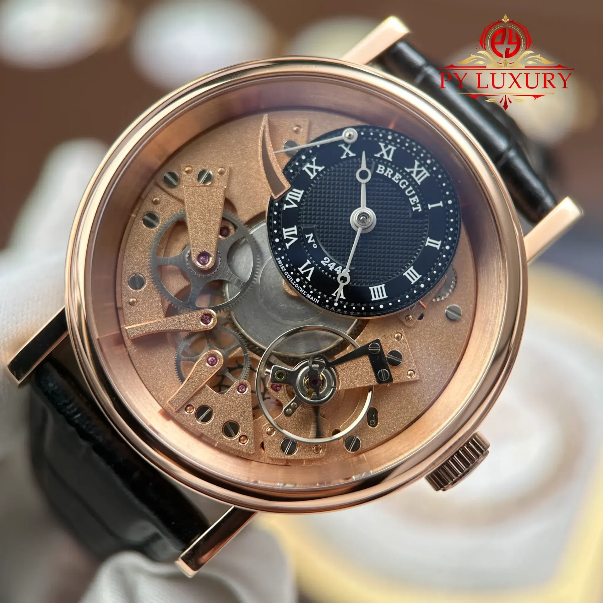 Breguet Tradition Power Reserve 7057BR/R9/9W6 Rose Gold Black Dial 1:1 Best Replica ZF 40mm - 图片 5