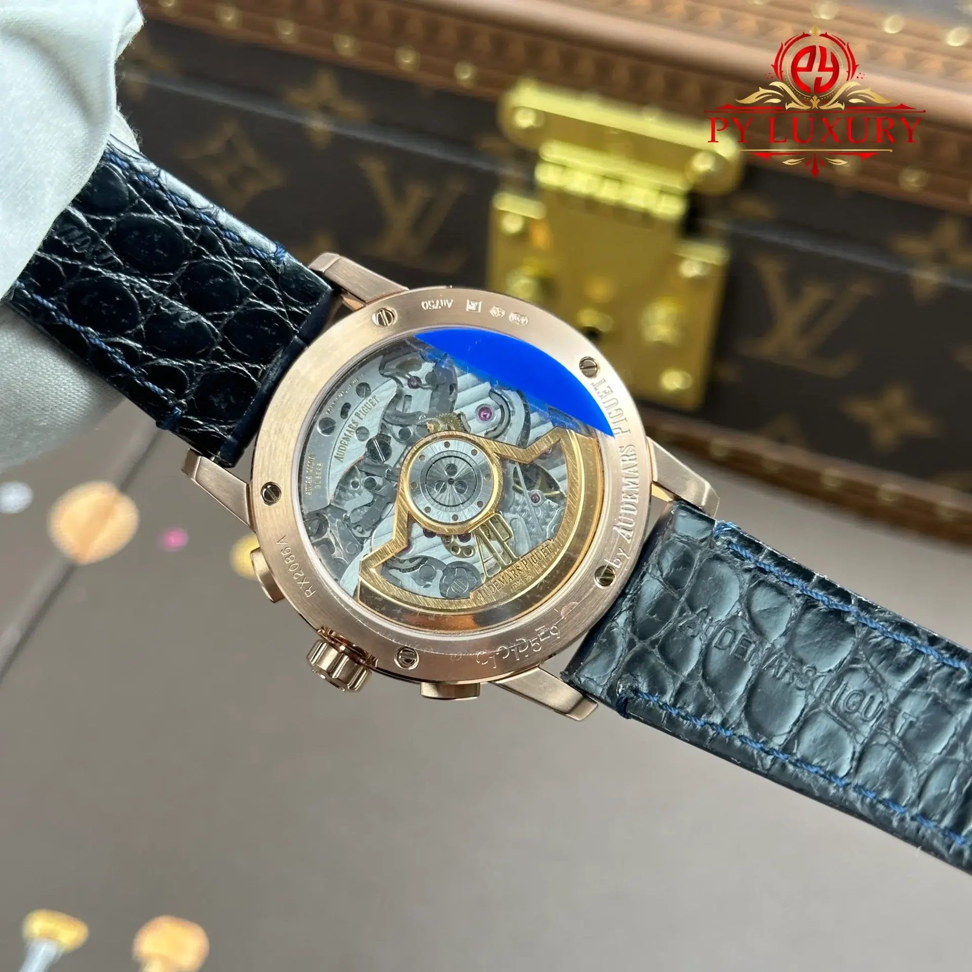 Audemars Piguet Code 11.59 Chronograph 26393OR Rose Gold Blue Dial Leather Strap 1:1 Best Replica APSF 41mm - 图片 9