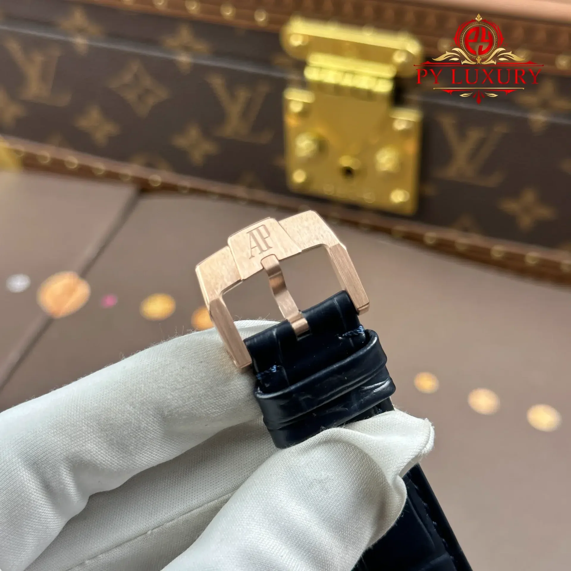 Audemars Piguet Code 11.59 Chronograph 26393OR Rose Gold Blue Dial Leather Strap 1:1 Best Replica APSF 41mm - 图片 10