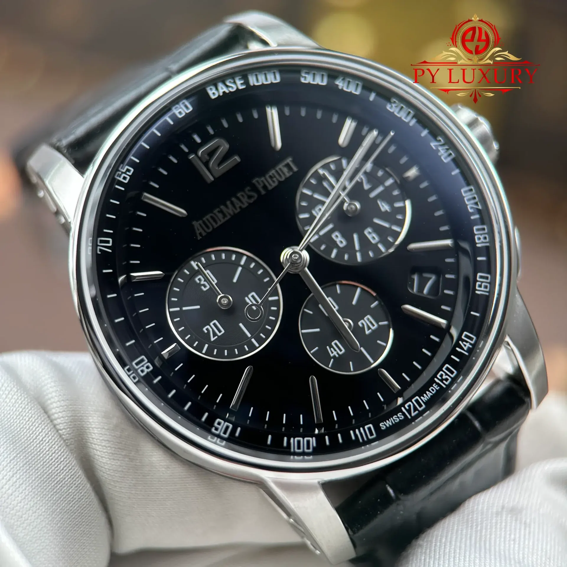 Audemars Piguet Code 11.59 Chronograph 26393BC White Gold Black Dial Leather Strap 1:1 Best Replica APSF 41mm - 图片 4